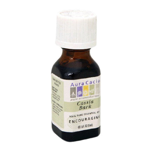 Aura Cacia 100% Pure Essential Oil Cinnamon Cassia Bark (Cinnamomum Cassia) - 0.5 Oz